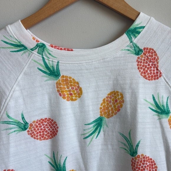 LOFT Pineapple Print Sweatshirt Size SMALL New - Picture 7 of 8
